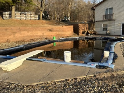 River Falls, WI - Before Retaining Wall Construction